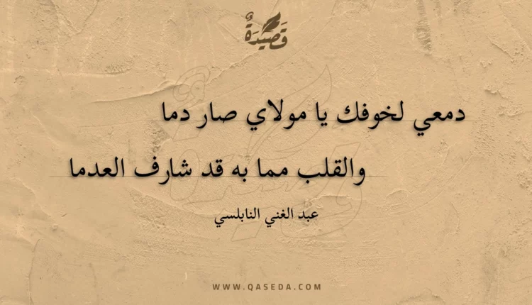 قصيدة دمعي لخوفك يا مولاي صار دما