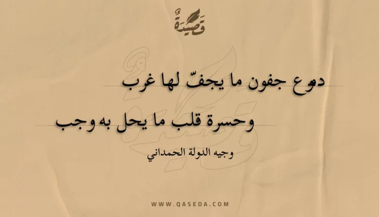 قصيدة دموع جفون ما يجف لها غرب