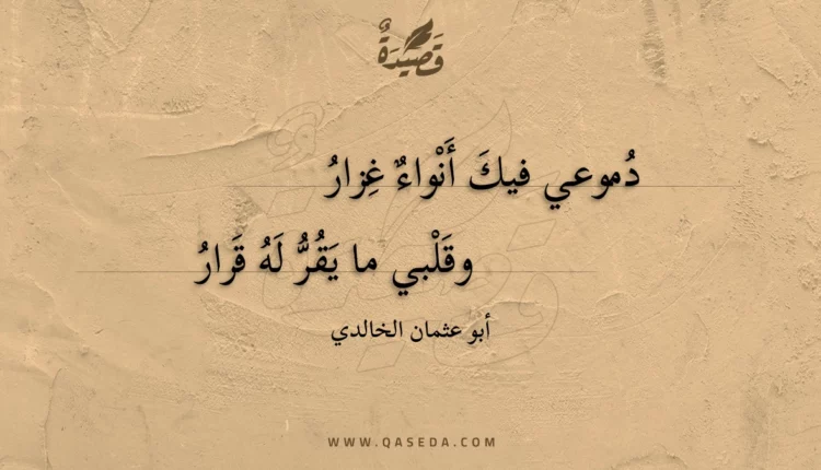 قصيدة دموعي فيك أنواء غزار