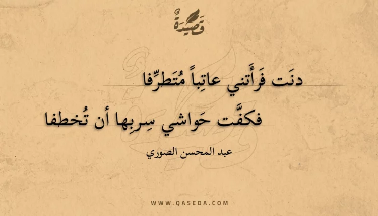 قصيدة دنت فرأتني عاتبا متطرفا