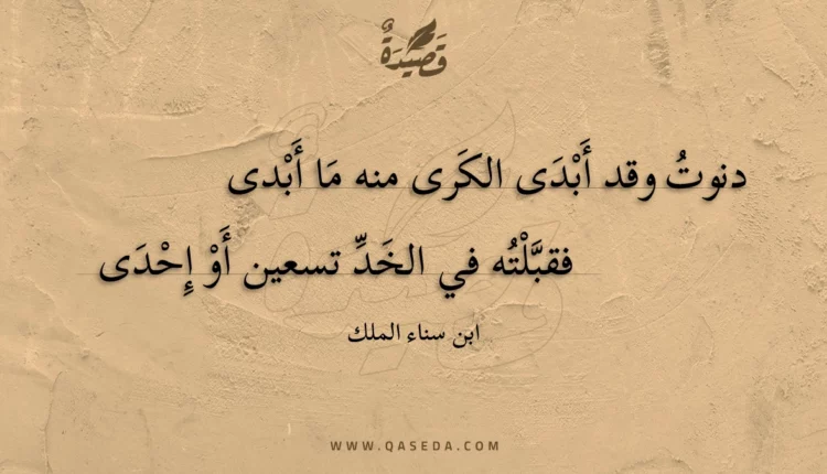 قصيدة دنوت وقد أبدى الكرى منه ما أبدى