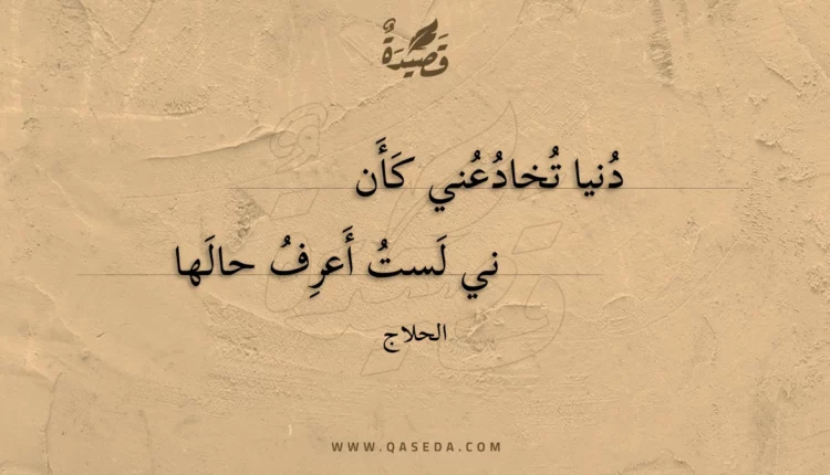 قصيدة دنيا تخادعني كأننى