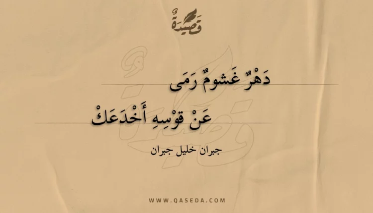 قصيدة دهر غشوم رمى