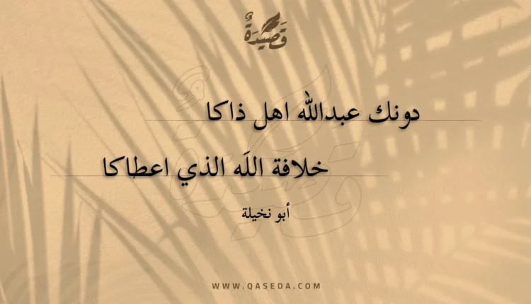 قصيدة دونك عبدالله اهل ذاكا