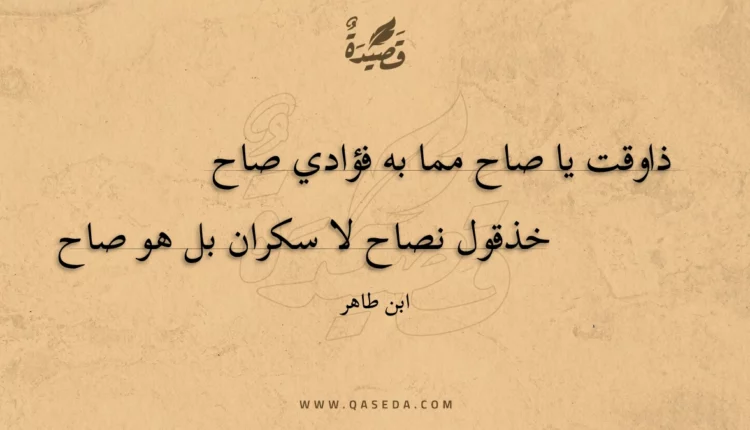 قصيدة ذاوقت يا صاح مما به فؤادي صاح