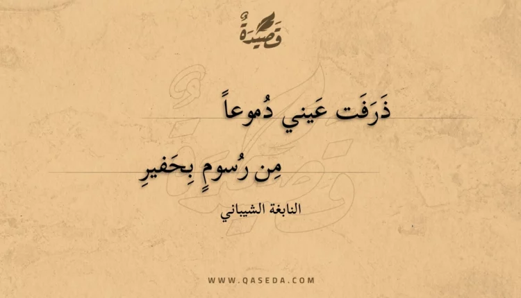 قصيدة ذرفت عيني دموعا