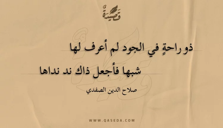 قصيدة ذو راحة في الجود لم أعرف لها