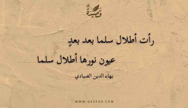 قصيدة رأت أطلال سلما بعد بعد