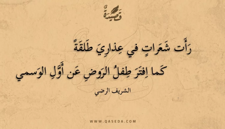 قصيدة رأت شعرات في عذاري طلقة