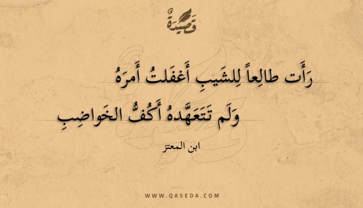 قصيدة رأت طالعا للشيب أغفلت أمره