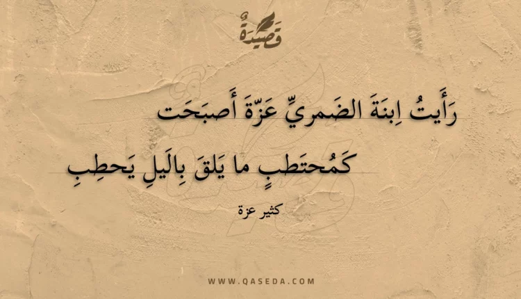 قصيدة رأيت ابنة الضمري عزة أصبحت