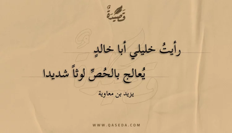 قصيدة رأيت خليلي أبا خالد