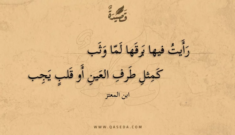 قصيدة رأيت فيها برقها لما وثب