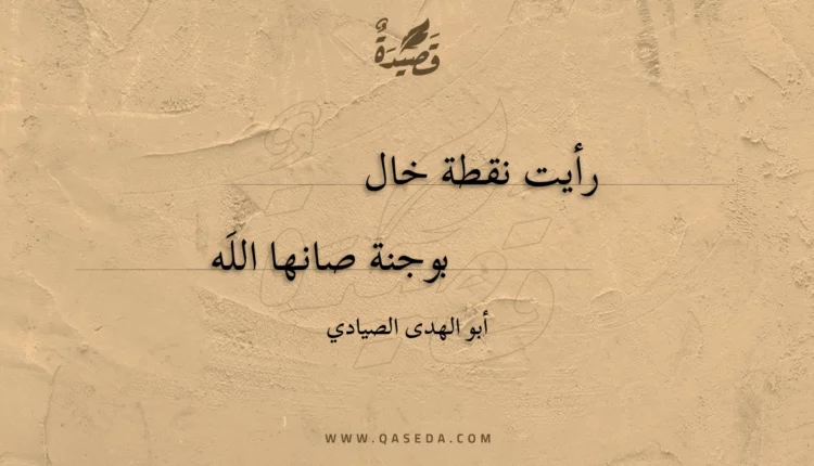 قصيدة رأيت نقطة خال