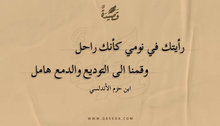 قصيدة رأيتك في نومي كأنك راحل