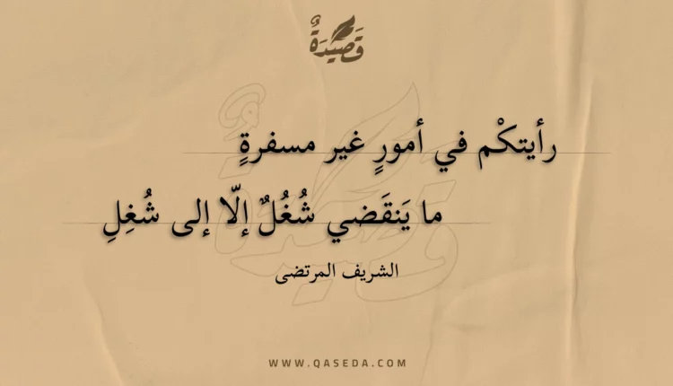 قصيدة رأيتكم في أمور غير مسفرة