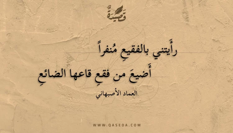 قصيدة رأيتني بالفقيع منفرا