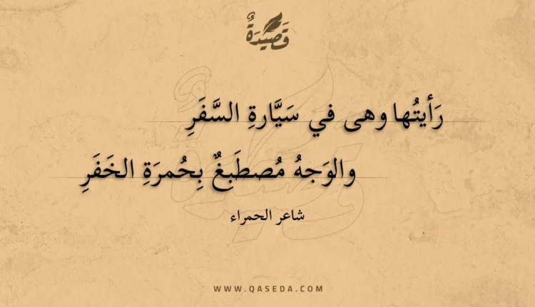 قصيدة رأيتها وهى في سيارة السفر