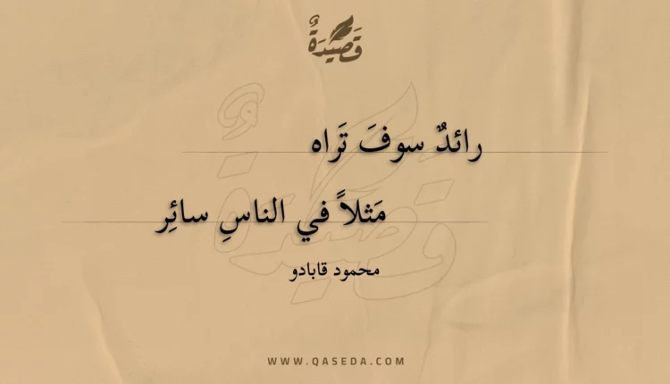 قصيدة رائد سوف تراه