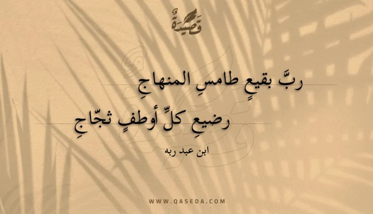 قصيدة رب بقيع طامس المنهاج