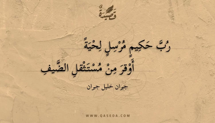 قصيدة رب حكيم مرسل لحية
