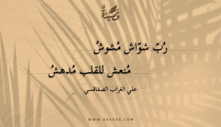 قصيدة رب شواش مشوش