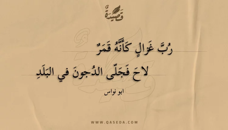 قصيدة رب غزال كأنه قمر