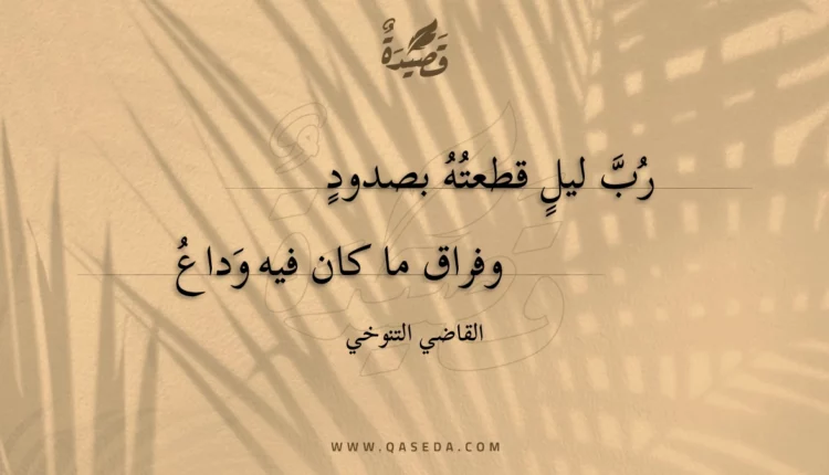 قصيدة رب ليل قطعته بصدود
