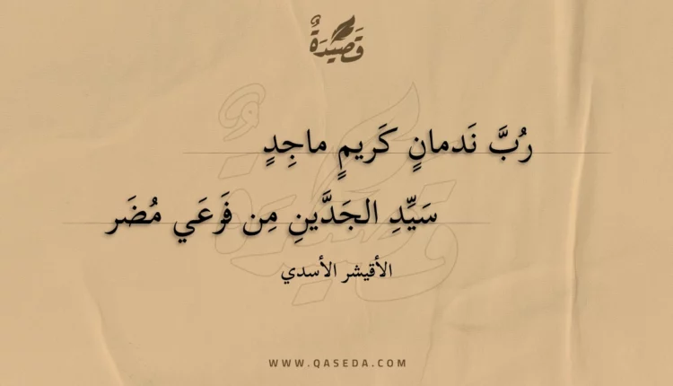 قصيدة رب ندمان كريم ماجد
