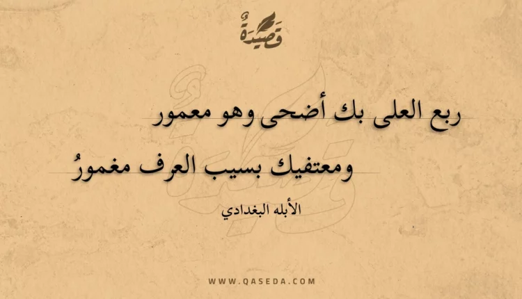 قصيدة ربع العلى بك أضحى وهو معمور