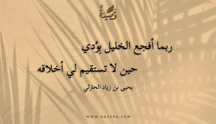 قصيدة ربما أفجع الخليل بِوُدي