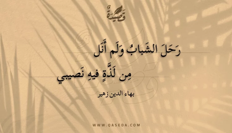 قصيدة رحل الشباب ولم أنل