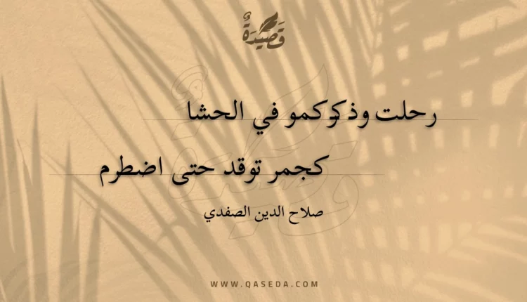 قصيدة رحلت وذكركمو في الحشا