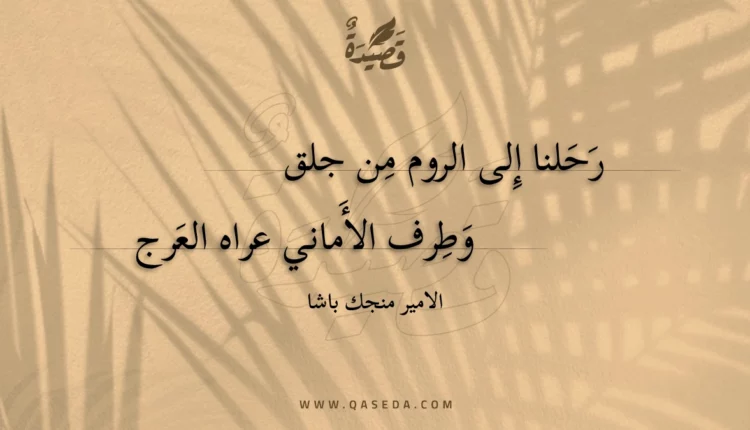 قصيدة رحلنا إلى الروم من جلق