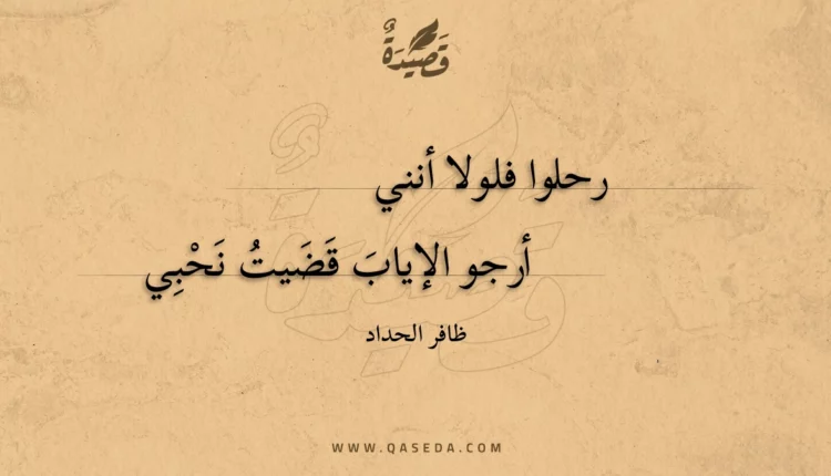 قصيدة رحلوا فلولا أنني