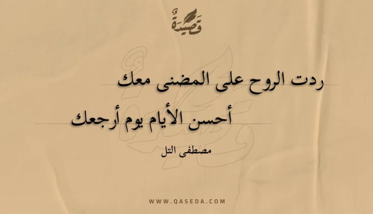 قصيدة ردت الروح على المضنى معك