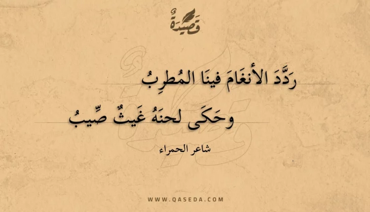 قصيدة ردد الأنغام فينا المطرب