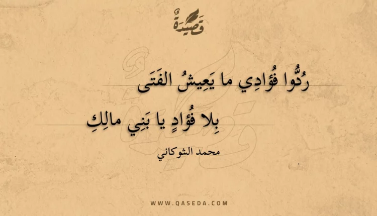 قصيدة ردوا فؤادي ما يعيش الفتى