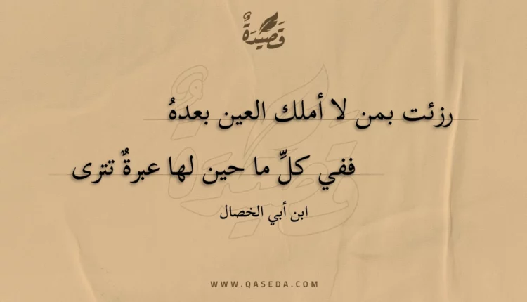 قصيدة رزئت بمن لا أملك العين بعده