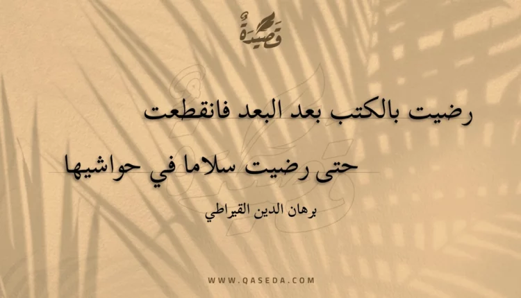 قصيدة رضيت بالكتب بعد البعد فانقطعت