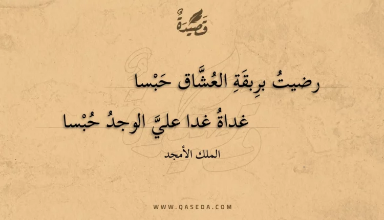 قصيدة رضيت بربقة العشاق حبسا