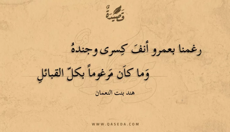 قصيدة رغمنا بعمرو أنف كسرى وجنده