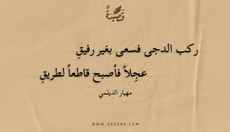 قصيدة ركب الدجى فسعى بغير رفيق
