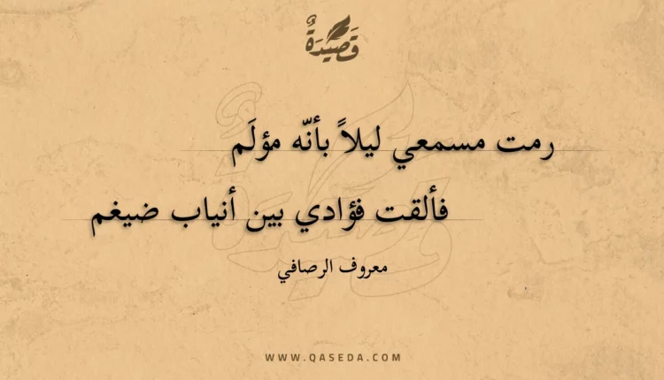 قصيدة رمت مسمعي ليلا بأنه مؤلم