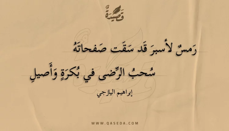 قصيدة رمس لأسبر قد سقت صفحاته