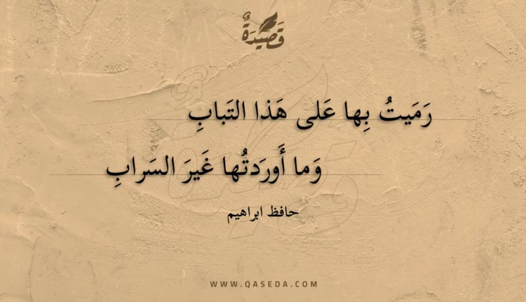 قصيدة رميت بها على هذا التباب