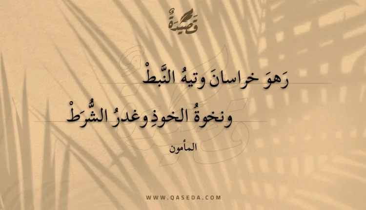 قصيدة رهو خراسان وتيه النبط