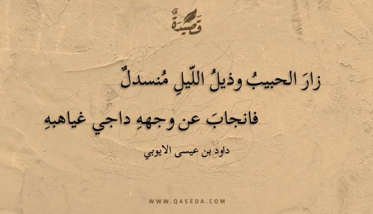قصيدة زار الحبيب وذيل الليل منسدل