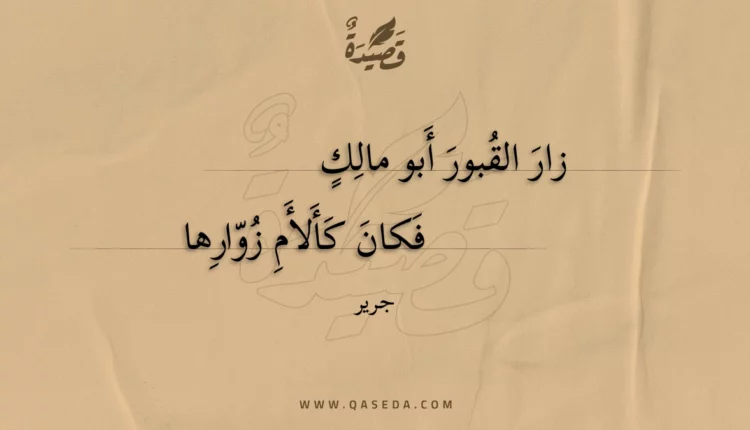 قصيدة زار القبور أبو مالك