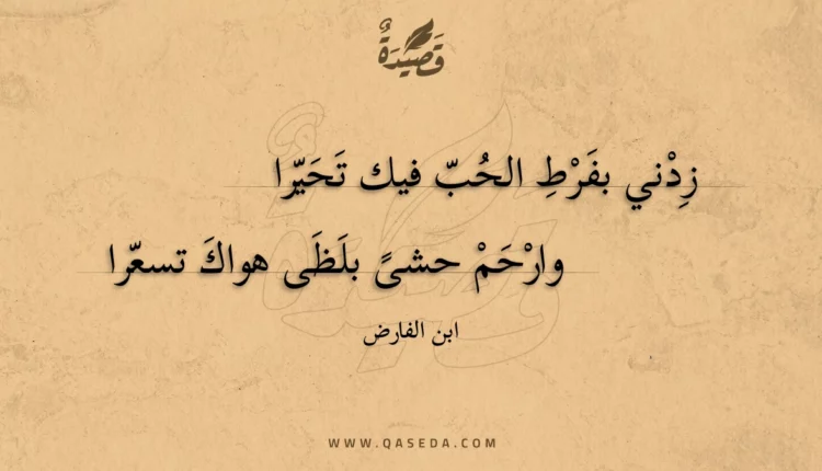 قصيدة زدني بفرط الحب فيك تحيرا